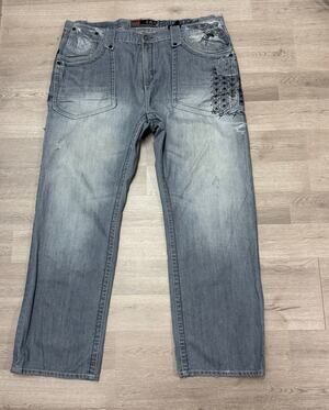 Akademiks Asap Small Arms Patrol  Rn0100964 Denim Streetwear Jeans Size 44